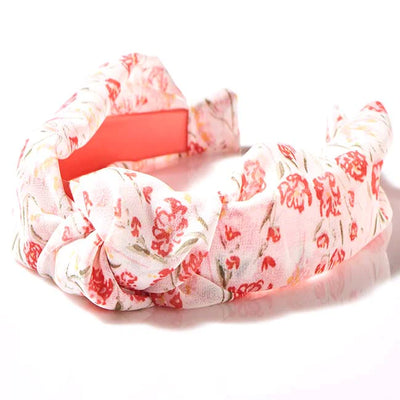 Bellefixe Floral Collection Poppy Knotted Headband